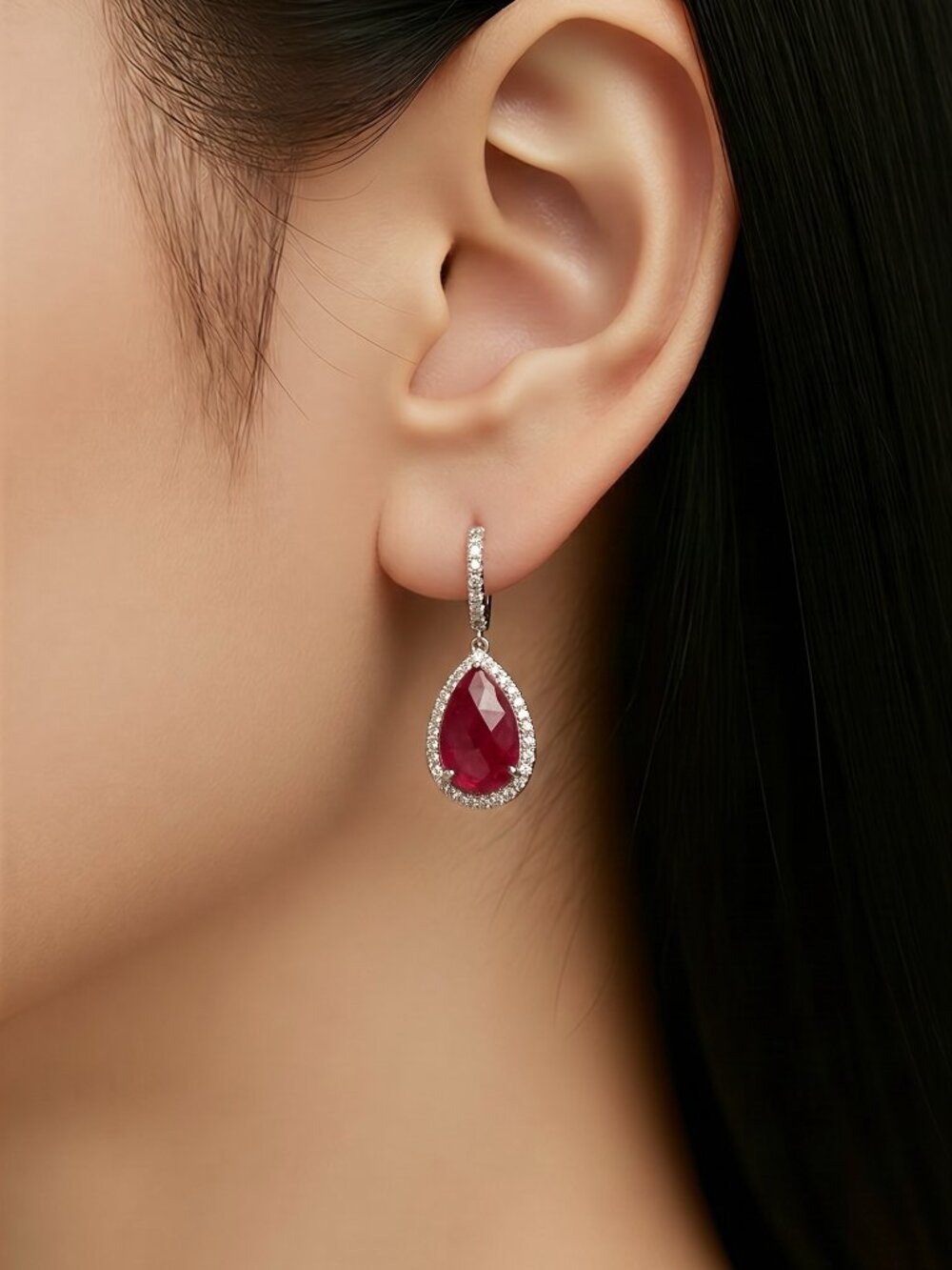Natural Ruby Diamond Earrings 14k Gold 14.12 TCW Certified $6,950 604478